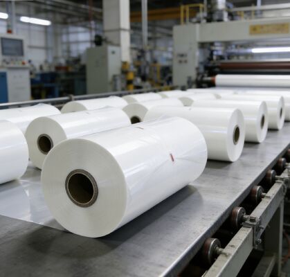 Φόρμα θερμικής λαμινοποίησης PET ανθεκτικής στη υγρασία με θερμικά ενεργοποιημένο κόλλημα και γυαλιστερό φινίρισμα για συσκευασία